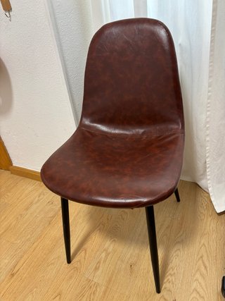 2 Sillas Marrones Piel Sintética