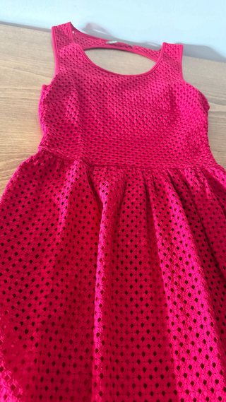 Vestido Sfera calado rosa talla S