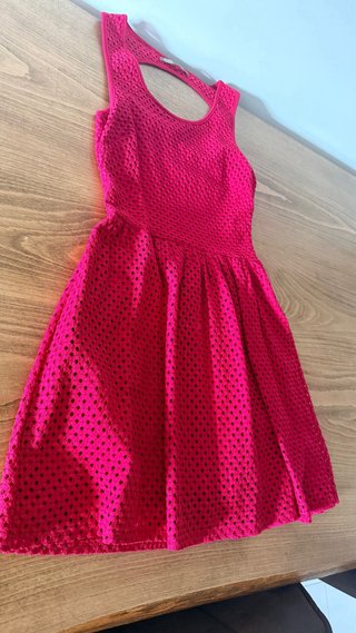 Vestido Sfera calado rosa talla S