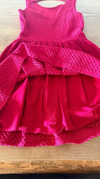 Vestido Sfera calado rosa talla S