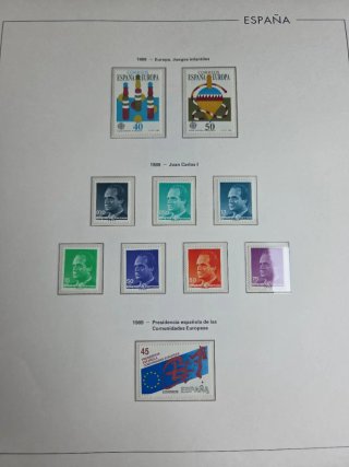 Sellos España 1989 en hojas edifil