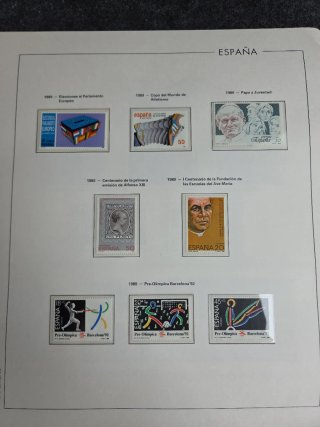 Sellos España 1989 en hojas edifil