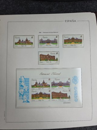 Sellos España 1989 en hojas edifil