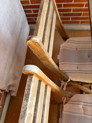 Conjunto Mesa y Sillas Plegables Madera