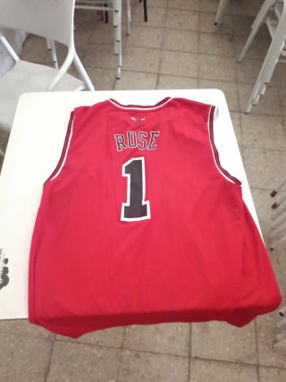 Camiseta Chicago Bulls #1 Adidas Roja