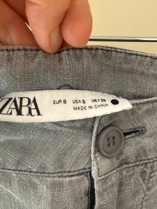 Conjunto Zara Lino Camisa y Pantalón Palazzo Gris