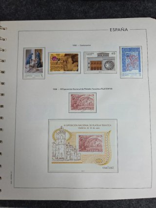 Sellos España 1990 en hojas edifil