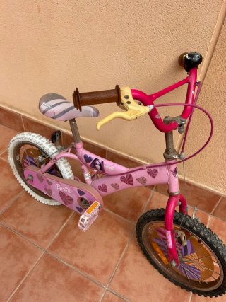 Bicicleta Barbie niña rosa