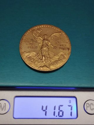 Moneda Oro 50 pesos mexicanos 1943