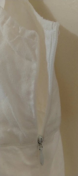 Vestido lino tirantes blanco