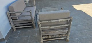 Conjunto de sofá, sillón y mesa para jardín
