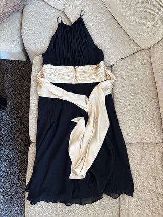 Vestido corto de fiesta Next negro y champán