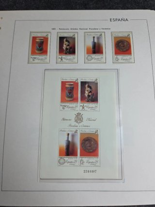 Sellos España 1991 en hojas edifil
