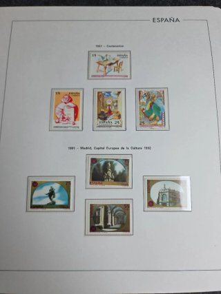 Sellos España 1991 en hojas edifil