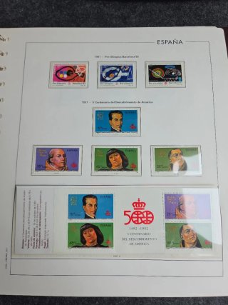 Sellos España 1991 en hojas edifil