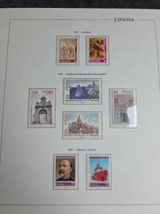 Sellos España 1991 en hojas edifil