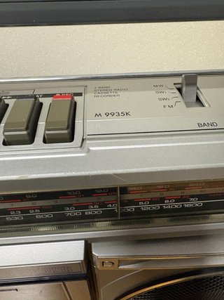 Radio Sanyo Boombox Plata