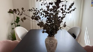 Mesa comedor patas acero y madera