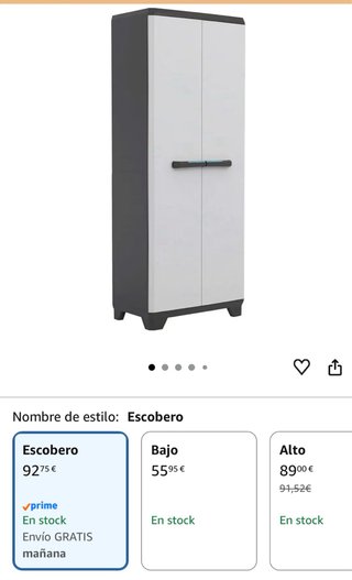 Armario Escobero Exterior Plástico marca Keter