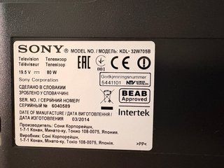 Televisión Sony Bravia KDL-32W705B