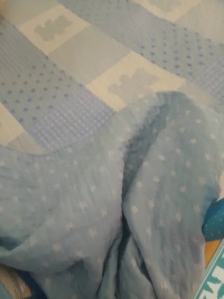Colcha Infantil Reversible Azul Cama 90