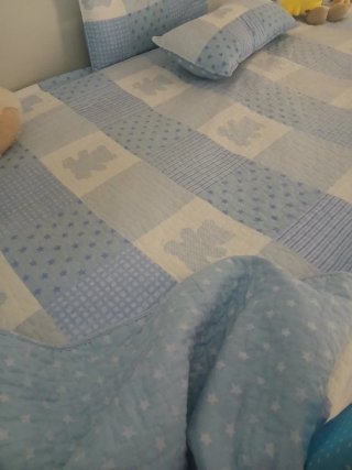 Colcha Infantil Reversible Azul Cama 90