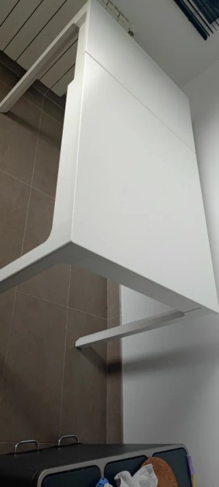 Mesa de comedor blanca extensible hace 120 y 80