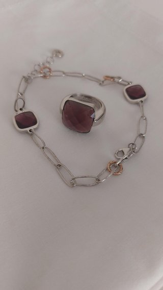 Conjunto Viceroy Anillo y Pulsera Morado