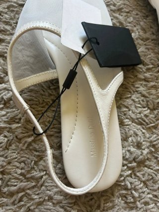 Bailarinas slingback Massimo Dutti blancas