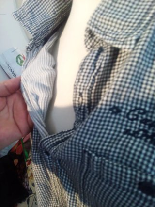 Camicia S.Oliver cotone fantasia grigio/bianco M
