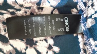 Vestito Asos floreale blu e bianco taglia unica