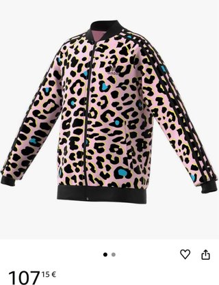 Chaqueta Adidas Estampado Leopardo Rosa
