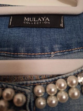 Chaqueta vaquera Mulaya con perlas