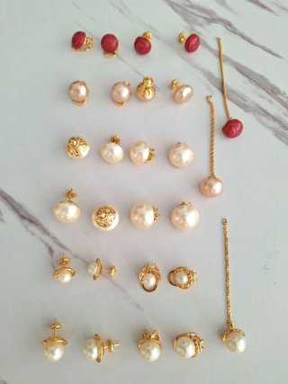Pendientes Perla y Jaspe Rojo Gilco CALIDAD