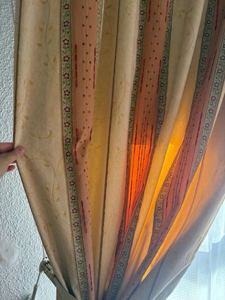 Cortinas Beige y Naranja