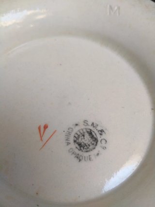 Antiguo Juego Vajilla Cerámica S.M.& Co 6 Piezas