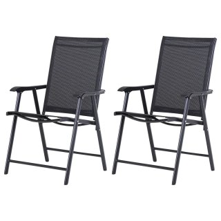 Conjunto 2 Sillas PlegablecOutsunny jardín terraza
