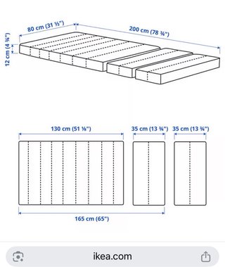 Cama extensible y colchon infantil blanca IKEA