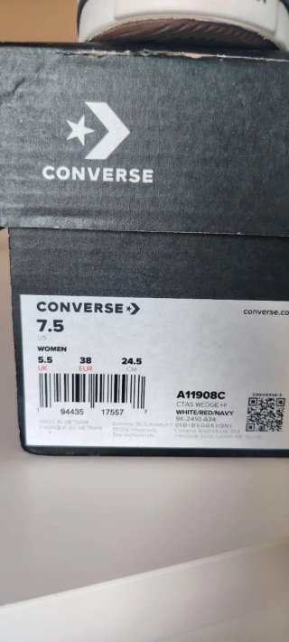 Converse Cuña Talla 38 Blancas Nuevas