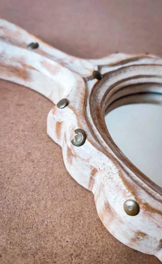 Specchio da toeletta legno Stile Vintage