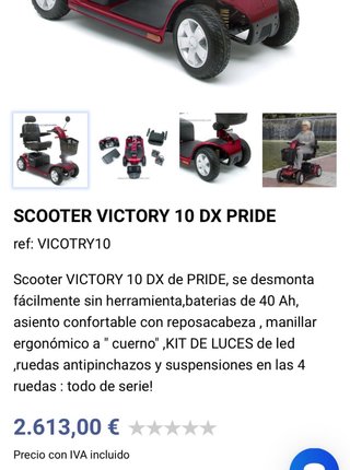 Scooter eléctrico Pride Victory 10 DX