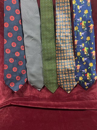 Lote 5 Corbatas Hombre Diseños Variados