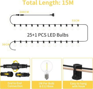 Guirnalda LED da Esterno 15.2m con Telecomando
