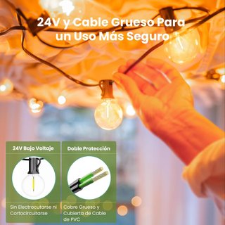Guirnalda LED da Esterno 15.2m con Telecomando