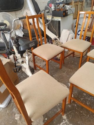 Juego de 6 sillas de comedor de madera