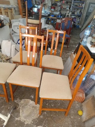 Juego de 6 sillas de comedor de madera