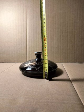Coperchio in vetro decorato argento