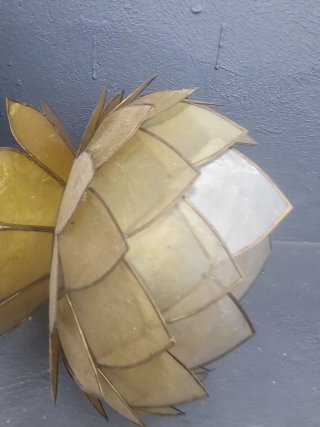 Lámpara colgante vintage papel y plástico