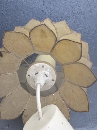 Lámpara colgante vintage papel y plástico
