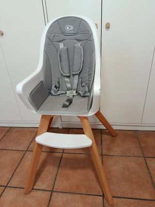 Trona Kinderkraft bebé madera y gris